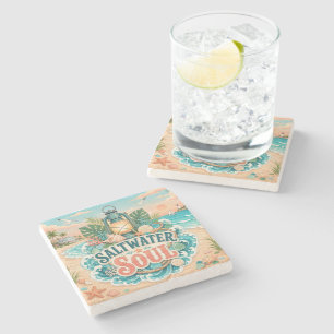 Posavasos De Piedra Alma de Agua Salada