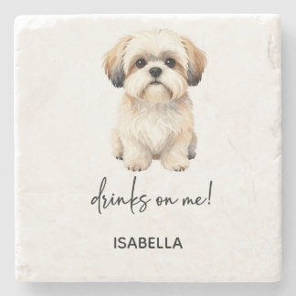 Posavasos De Piedra Almohada Decorativa 'Bebidas a mi cargo'