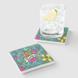 Posavasos De Piedra Almohada Decorativa Belleza con Flores