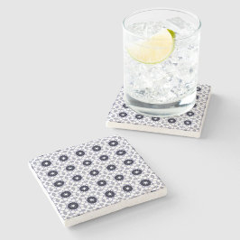 Posavasos De Piedra almohada decorativa con un patrón geométrico