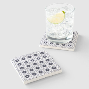Posavasos De Piedra almohada decorativa con un patrón geométrico