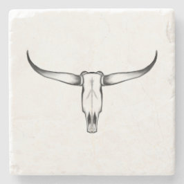 Posavasos De Piedra Almohada del cráneo de Texas Longhorn
