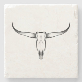 Posavasos De Piedra Almohada del cráneo de Texas Longhorn