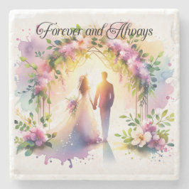 Posavasos De Piedra Almohada para siempre y siempre