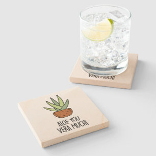 Posavasos De Piedra Aloe Vera