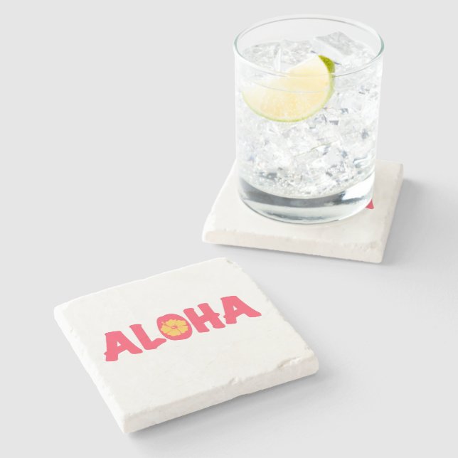 Posavasos De Piedra Aloha Stone Coaster (Lateral)