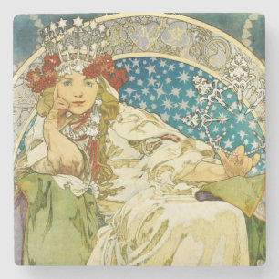Posavasos De Piedra Alphonse Mucha Princess Hyacinth Art Nouveau