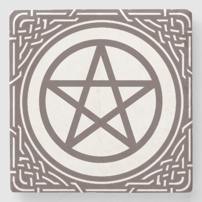 Posavasos De Piedra Altar Pentáculo - (Anverso)