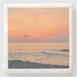 Posavasos De Piedra Amanecer en la playa