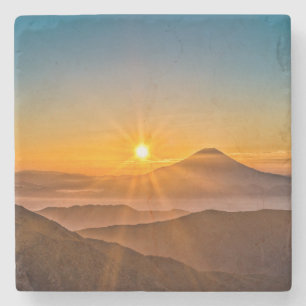 Posavasos De Piedra Amanecer entre las colinas