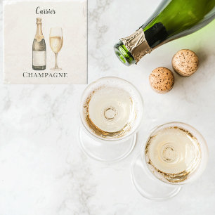 Posavasos De Piedra Amante del Prosecco de Champán Nombre