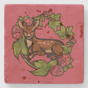 Posavasos De Piedra Amantes de la naturaleza de Cerveza y Clover