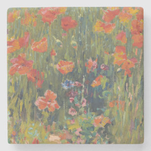 Posavasos De Piedra Amapolas Rojas de Robert Vonnoh 1888 Arte Impresio