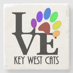 Posavasos De Piedra AMAR A LOS Gatos Occidentales Clave