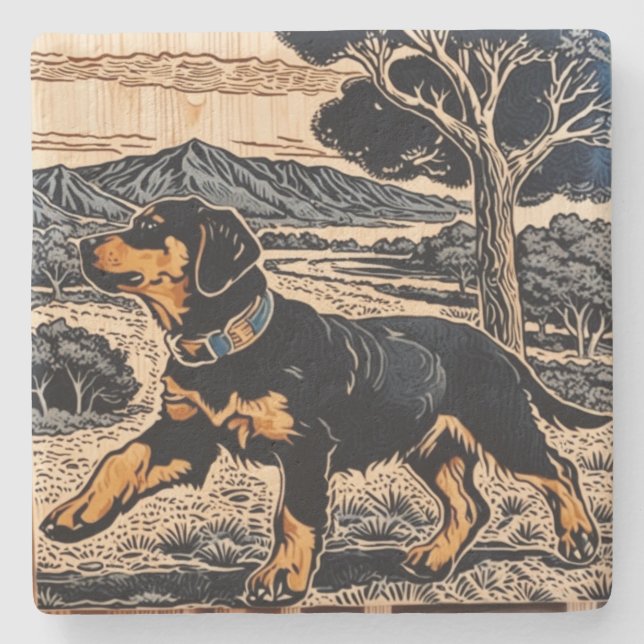 Posavasos De Piedra Amar a los perros (Anverso)