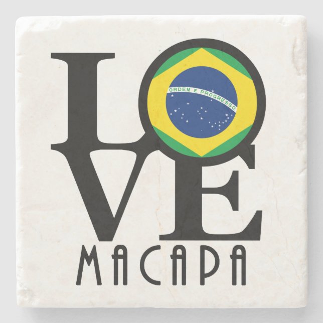 Posavasos De Piedra AMAR A Macapa (Anverso)