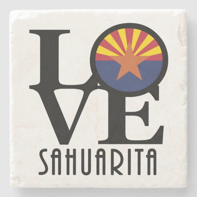 Posavasos De Piedra AMAR A Sahuarita (Anverso)