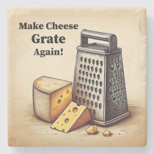 Posavasos De Piedra Amarillo político divertido