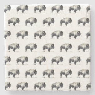 Posavasos De Piedra American Bison