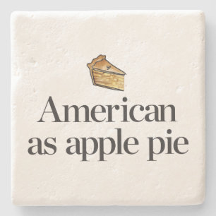 Posavasos De Piedra Americano como empanada de Apple