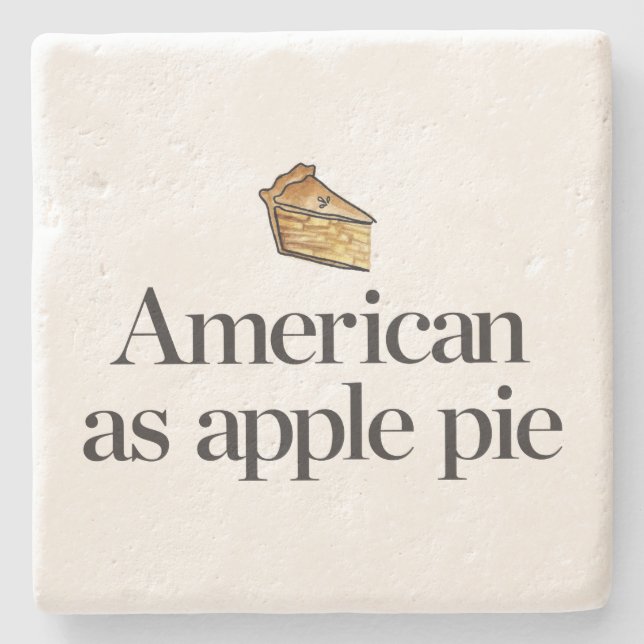 Posavasos De Piedra Americano como empanada de Apple (Anverso)
