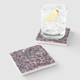 Posavasos De Piedra Amethyst Gemstone Crystal Print
