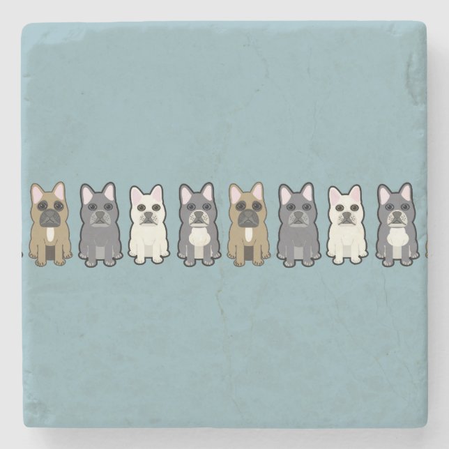Posavasos De Piedra Amigos Frenchie (Anverso)