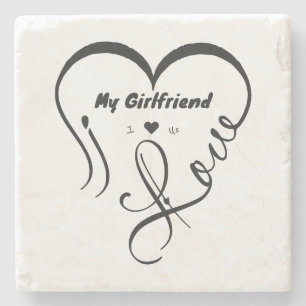 Posavasos De Piedra Amo a mi novia - I ♥ Us
