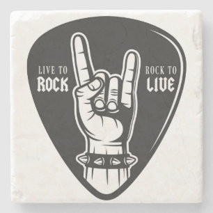 Posavasos De Piedra Amo el rock