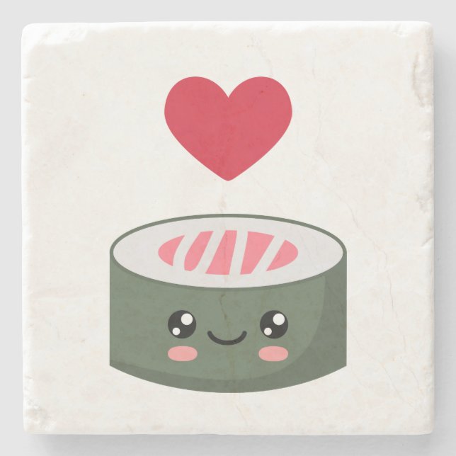 Posavasos De Piedra Amo el sushi (Anverso)