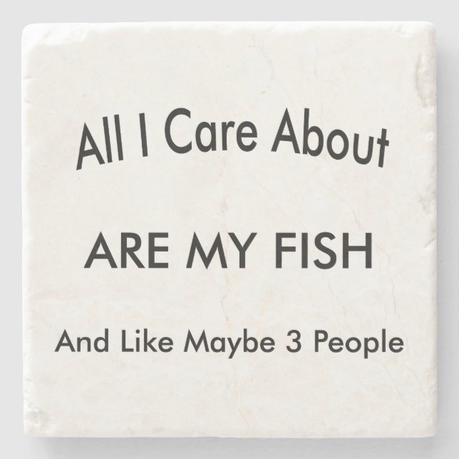Posavasos De Piedra Amo mis pescados (Anverso)