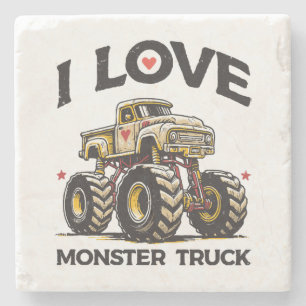 Posavasos De Piedra Amo Monster Truck