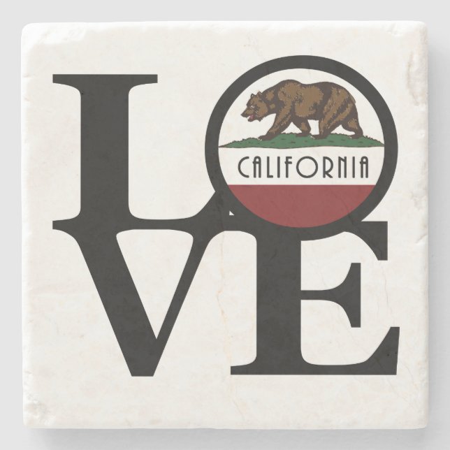Posavasos De Piedra AMOR A California (Anverso)