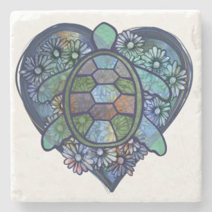 Posavasos De Piedra Amor a las tortugas marinas