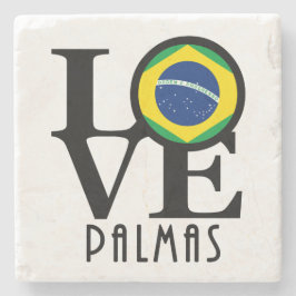 Posavasos De Piedra AMOR A Palmas Brasil