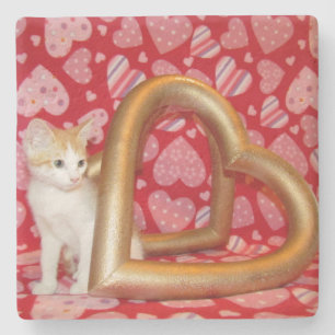 Posavasos De Piedra Amor, Annie - Gatito / Pascua Gata