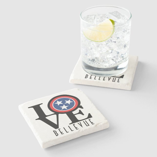 Posavasos De Piedra AMOR Bellevue Tennessee (Lateral)