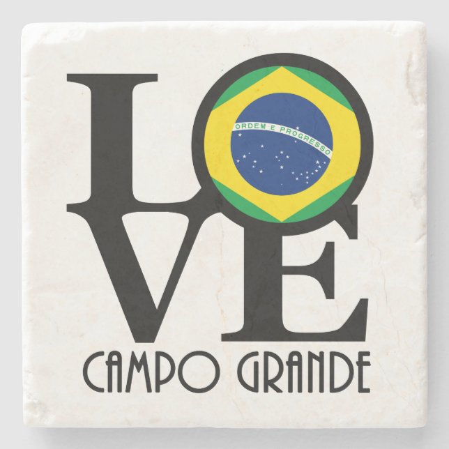 Posavasos De Piedra AMOR Campo Grande (Anverso)