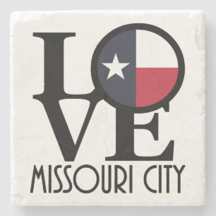 Posavasos De Piedra AMOR Ciudad de Misuri Texas