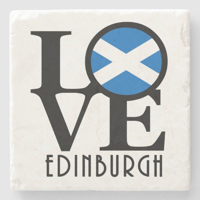 Posavasos De Piedra AMOR Edimburgo Escocia (Anverso)