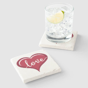 Posavasos De Piedra amor en valentinas de corazón