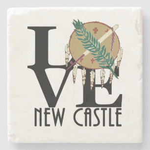 Posavasos De Piedra AMOR Nuevo Castillo Oklahoma