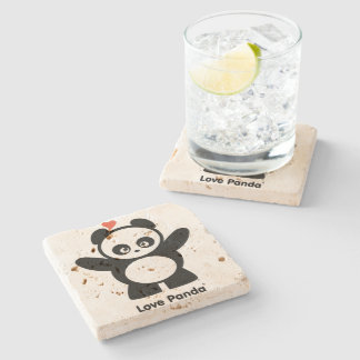 Posavasos De Piedra Amor Panda®