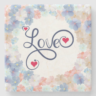 Posavasos De Piedra Amor puro como una Flor