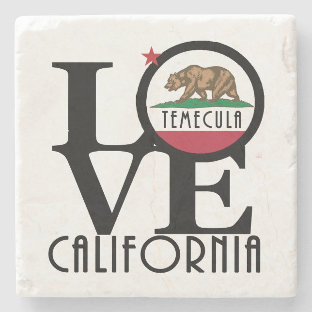 Posavasos De Piedra AMOR Temecula California (Anverso)