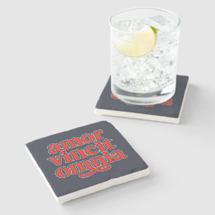 Posavasos De Piedra Amor vincit omnia