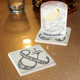 Posavasos De Piedra Ampersand Symbol Y Así Comienza Natural