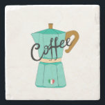 Posavasos De Piedra An Italian coffee moka<br><div class="desc">A green coffee moka,  Italian,  with an Italian heart</div>
