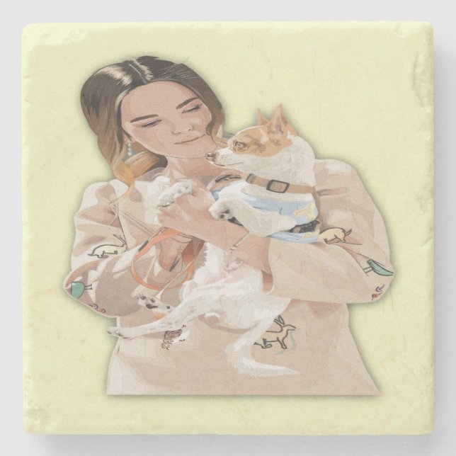 Posavasos De Piedra Añadir imagen personalizada (Anverso)