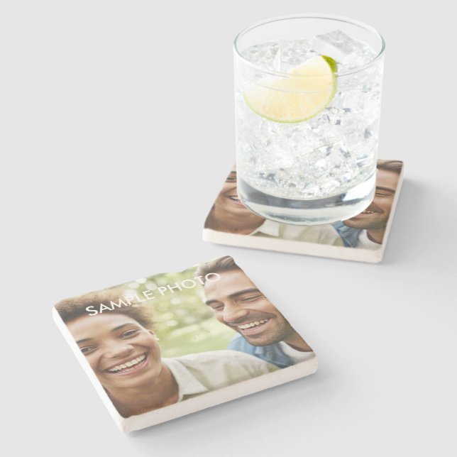 Posavasos De Piedra Añadir la foto (Lateral)